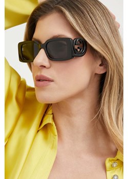 Gucci okulary przeciwsłoneczne damskie kolor czarny ze sklepu ANSWEAR.com w kategorii Okulary przeciwsłoneczne damskie - zdjęcie 157528917