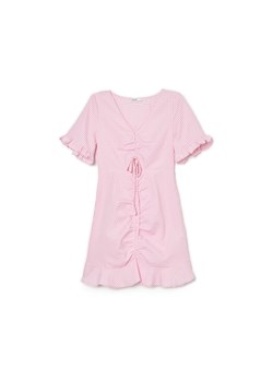 Cropp - Różowa sukienka w kratkę - różowy ze sklepu Cropp w kategorii Sukienki - zdjęcie 157529308