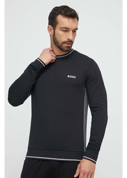 BOSS bluza męska kolor czarny wzorzysta ze sklepu ANSWEAR.com w kategorii Bluzy męskie - zdjęcie 157545625