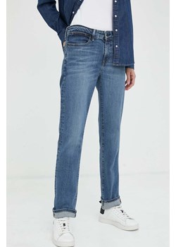 Levi&apos;s jeansy 712 SLIM WELT POCKET damskie kolor niebieski ze sklepu ANSWEAR.com w kategorii Jeansy damskie - zdjęcie 157545727