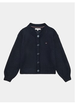 Tommy Hilfiger Kardigan KG0KG07429 Granatowy Regular Fit ze sklepu MODIVO w kategorii Swetry dziewczęce - zdjęcie 157548395