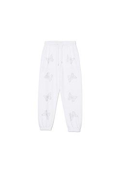 Cropp - Białe dresowe joggery z ozdobną aplikacją - biały ze sklepu Cropp w kategorii Spodnie damskie - zdjęcie 157553839
