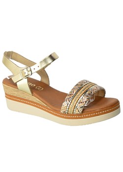 Sandały Verano 597 Skórzane Oro Indi ze sklepu EuroButy.com.pl w kategorii Espadryle damskie - zdjęcie 157558967