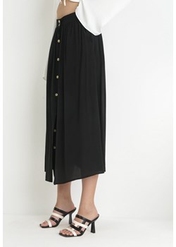 Czarna Spódnica Maxi z Guzikami i Gumką w Pasie Aurorsa ze sklepu Born2be Odzież w kategorii Spódnice - zdjęcie 157562786