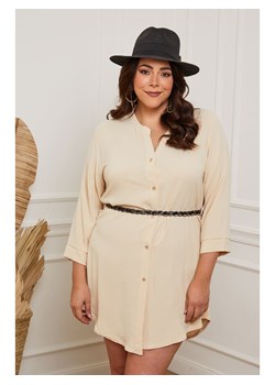 Plus Size Company Sukienka &quot;Bent&quot; w kolorze beżowym ze sklepu Limango Polska w kategorii Sukienki - zdjęcie 157565725