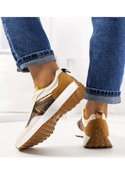 Brązowe sneakersy damskie Isham ze sklepu gemre w kategorii Buty sportowe damskie - zdjęcie 157572698