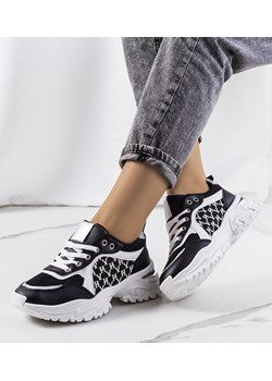 Biało czarne sneakersy damskie Florival ze sklepu gemre w kategorii Buty sportowe damskie - zdjęcie 157574707