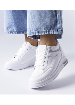 Białe sneakersy z brokatowymi wstawkami Bonevil ze sklepu gemre w kategorii Buty sportowe damskie - zdjęcie 157575189