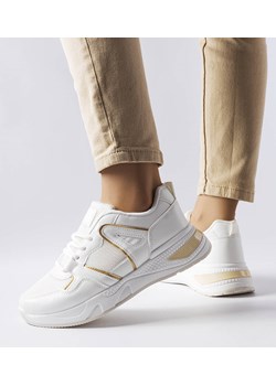 Białe sneakersy z łączonych materiałów Caya ze sklepu gemre w kategorii Buty sportowe damskie - zdjęcie 157575607