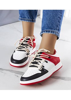Czarno-czerwone retro sneakersy Shari ze sklepu gemre w kategorii Buty sportowe damskie - zdjęcie 157576267