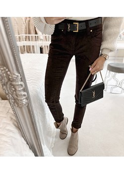 Brązowe spodnie materiałowe Lauzier ze sklepu gemre w kategorii Spodnie damskie - zdjęcie 157577247