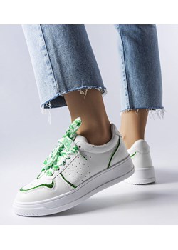 Białe sneakersy wiązane wstążką Pryor ze sklepu gemre w kategorii Buty sportowe damskie - zdjęcie 157581249