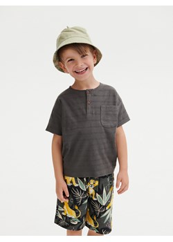 Reserved - Strukturalny t-shirt w paski - Szary ze sklepu Reserved w kategorii Odzież dla niemowląt - zdjęcie 157584569