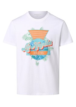 GUESS T-shirt męski Mężczyźni Bawełna biały nadruk ze sklepu vangraaf w kategorii T-shirty męskie - zdjęcie 157595868