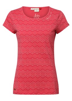 Ragwear T-shirt damski Kobiety Bawełna malinowy wzorzysty ze sklepu vangraaf w kategorii Bluzki damskie - zdjęcie 157595889