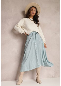 Miętowa Spódnica Salaphanise ze sklepu Renee odzież w kategorii Spódnice - zdjęcie 157606185