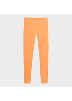 Damskie legginsy treningowe 4F 4FRSS23TFTIF184 - pomarańczowe ze sklepu Sportstylestory.com w kategorii Spodnie damskie - zdjęcie 157606645