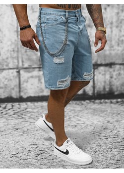 Spodenki męskie jeansowe jasno-niebieskie OZONEE DP/170 ze sklepu ozonee.pl w kategorii Spodenki męskie - zdjęcie 157608326