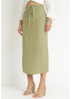 Zielona Spódnica Maxi z Gumką w Pasie Persa ze sklepu Born2be Odzież w kategorii Spódnice - zdjęcie 157611927