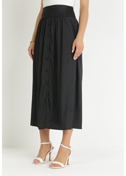 Czarna Rozkloszowana Spódnica z Gumką w Pasie Octavis ze sklepu Born2be Odzież w kategorii Spódnice - zdjęcie 157612059