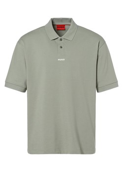 HUGO Męska koszulka polo Mężczyźni Bawełna trzcinowy jednolity ze sklepu vangraaf w kategorii T-shirty męskie - zdjęcie 157615536
