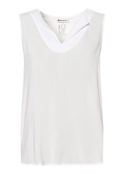 Street One Damska bluzka bez rękawów Kobiety wiskoza biały jednolity ze sklepu vangraaf w kategorii Bluzki damskie - zdjęcie 157615546