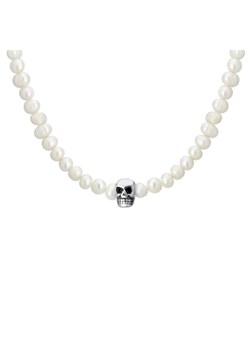 Męskie perły modny naszyjnik z charmsem czaszką ze sklepu manoki.pl w kategorii Naszyjniki męskie - zdjęcie 157617146