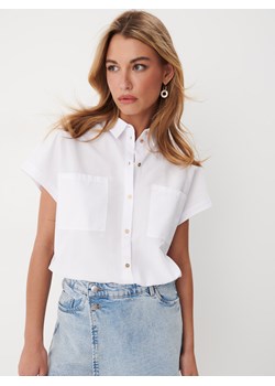 Mohito - Biała koszula z krótkim rękawem - Biały ze sklepu Mohito w kategorii Koszule damskie - zdjęcie 157623465