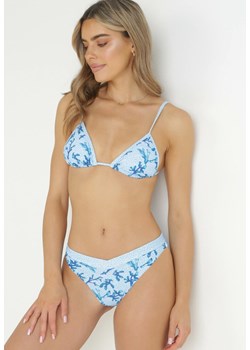 Jasnoniebieskie Bikini z Wzorem Alg i Kropek Roseno ze sklepu Born2be Odzież w kategorii Stroje kąpielowe - zdjęcie 157623929