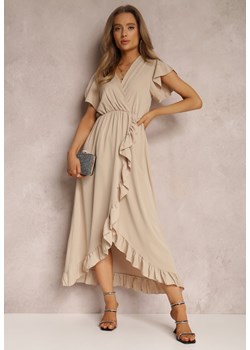 Beżowa Sukienka Morleo ze sklepu Renee odzież w kategorii Sukienki - zdjęcie 157624049
