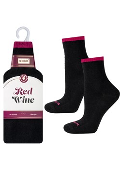 Skarpetki damskie SOXO Red Wine w banderoli ze sklepu Sklep SOXO w kategorii Skarpetki damskie - zdjęcie 157633686