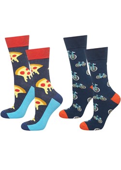 Zestaw 2x Skarpetki męskie kolorowe SOXO GOOD STUFF zabawne prezent Pizza Rower ze sklepu Sklep SOXO w kategorii Skarpetki damskie - zdjęcie 157634085
