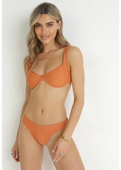 Pomarańczowe Bikini z Regulowanymi Ramiączkami i Wiązaniem na Plecach Izabellti ze sklepu Born2be Odzież w kategorii Stroje kąpielowe - zdjęcie 157645925