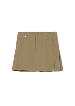 Cropp - Spódnica mini z zakładkami - szary ze sklepu Cropp w kategorii Spódnice - zdjęcie 158035325
