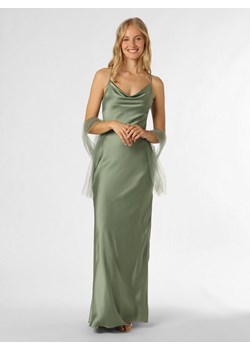Unique Damska sukienka wieczorowa z etolą Kobiety Satyna trzcinowy jednolity ze sklepu vangraaf w kategorii Sukienki - zdjęcie 158035365