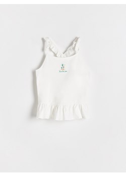 Reserved - Bluzka z falbanami - złamana biel ze sklepu Reserved w kategorii Bluzki dziewczęce - zdjęcie 158035536