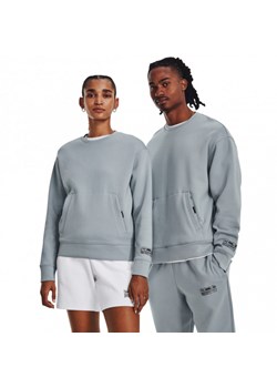 Bluza treningowa uniseks nierozpinana bez kaptura Under Armour UA Summit Knit Crew - szara ze sklepu Sportstylestory.com w kategorii Bluzy męskie - zdjęcie 158045688