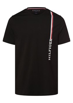 Tommy Hilfiger T-shirt męski Mężczyźni Bawełna czarny nadruk ze sklepu vangraaf w kategorii T-shirty męskie - zdjęcie 158049596