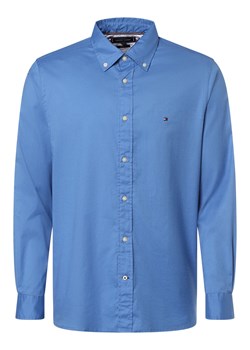 Tommy Hilfiger Koszula męska Mężczyźni Regular Fit Bawełna niebieski jednolity ze sklepu vangraaf w kategorii Koszule męskie - zdjęcie 158049607