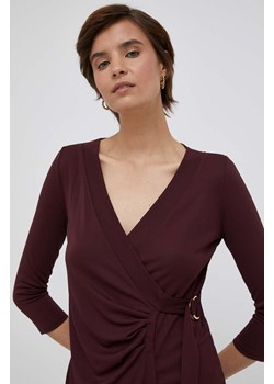 Lauren Ralph Lauren bluzka damska kolor fioletowy gładka ze sklepu ANSWEAR.com w kategorii Bluzki damskie - zdjęcie 158050437