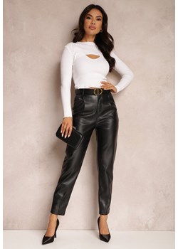Czarne Spodnie Physatheis ze sklepu Renee odzież w kategorii Spodnie damskie - zdjęcie 158050855