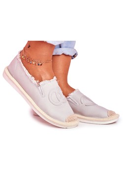 PS1 Espadryle Damskie Szare Flaure ze sklepu ButyModne.pl w kategorii Espadryle damskie - zdjęcie 158052679