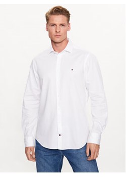 Tommy Hilfiger Koszula Solid MW0MW31856 Biały Slim Fit ze sklepu MODIVO w kategorii Koszule męskie - zdjęcie 158058426