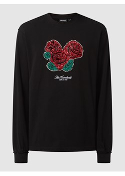 Bluzka z długim rękawem z kamieniami stras ze sklepu Peek&Cloppenburg  w kategorii T-shirty męskie - zdjęcie 158194799