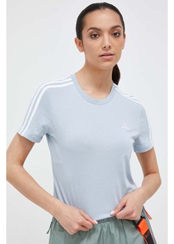 adidas t-shirt damski kolor niebieski IM2788 ze sklepu ANSWEAR.com w kategorii Bluzki damskie - zdjęcie 158457176