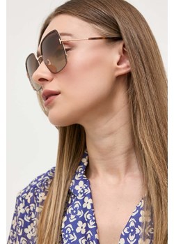 Tom Ford okulary przeciwsłoneczne damskie kolor brązowy ze sklepu ANSWEAR.com w kategorii Okulary przeciwsłoneczne damskie - zdjęcie 158457455