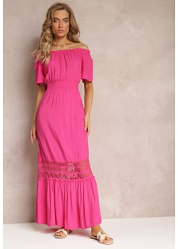 Różowa Sukienka Maxi Hiszpanka z Wiskozy Millore ze sklepu Renee odzież w kategorii Sukienki - zdjęcie 158463707