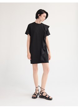 Reserved - Sukienka mini z falbaną - Czarny ze sklepu Reserved w kategorii Sukienki - zdjęcie 158466766