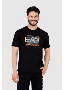 zdj do zmiany EA7 - T-shirt czarny ze sklepu outfit.pl w kategorii T-shirty męskie - zdjęcie 158475137
