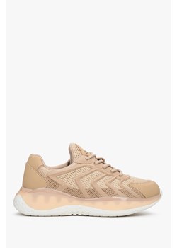ES 8: Damskie sneakersy w kolorze beżowym z siateczką ze sklepu Estro w kategorii Buty sportowe damskie - zdjęcie 158477557